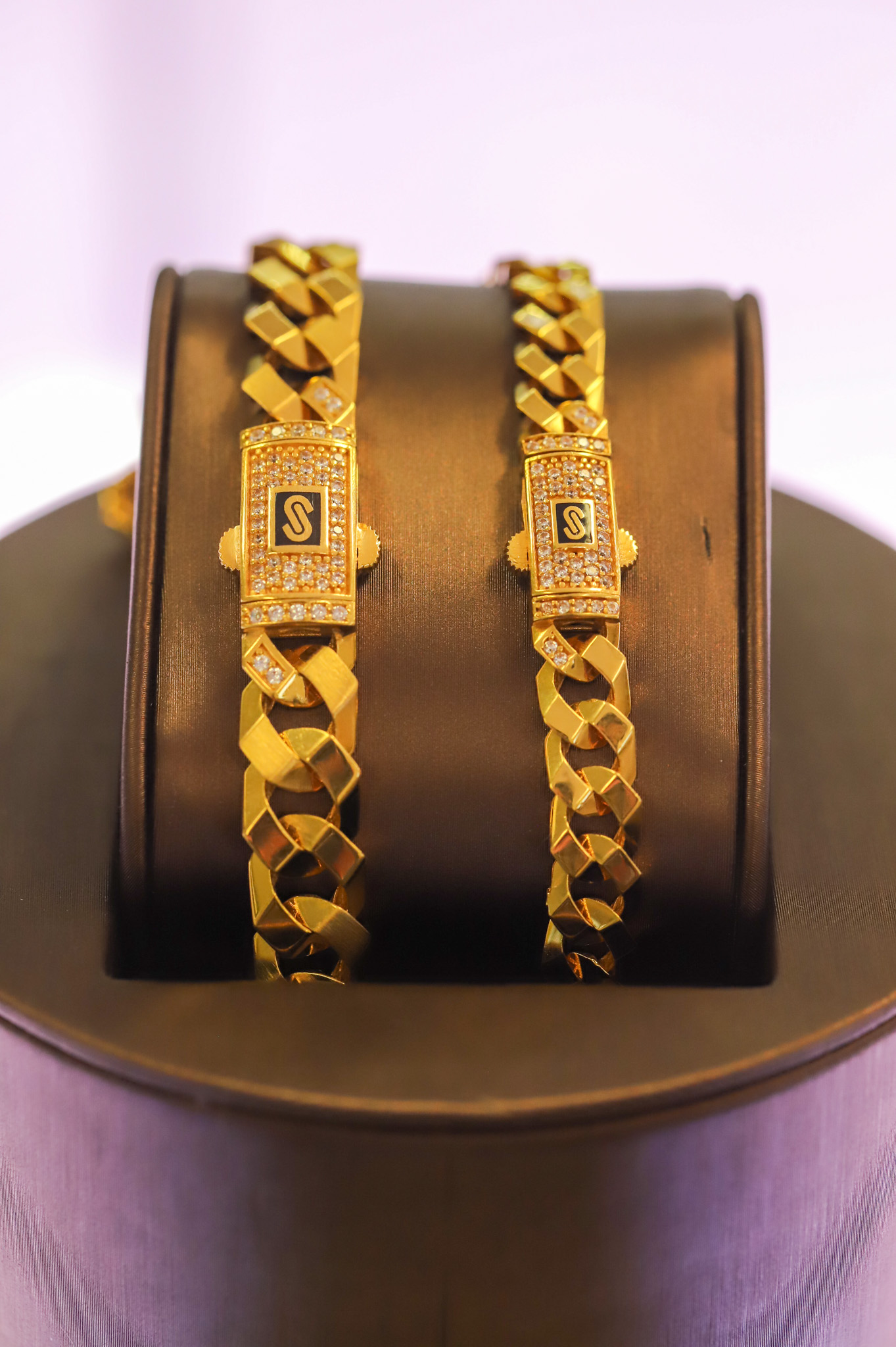 Gold bracelet pair